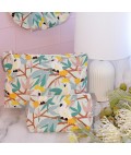 Cosmetic Bag | White Cockatoos | Cotton | Large